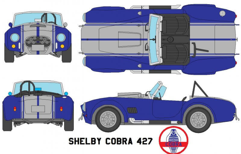 Чертеж Shelby AC Cobra 427