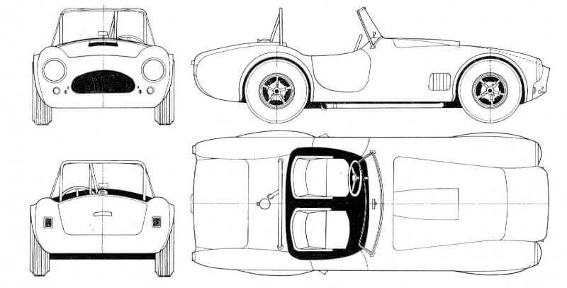 AC Shelby Cobra чертеж