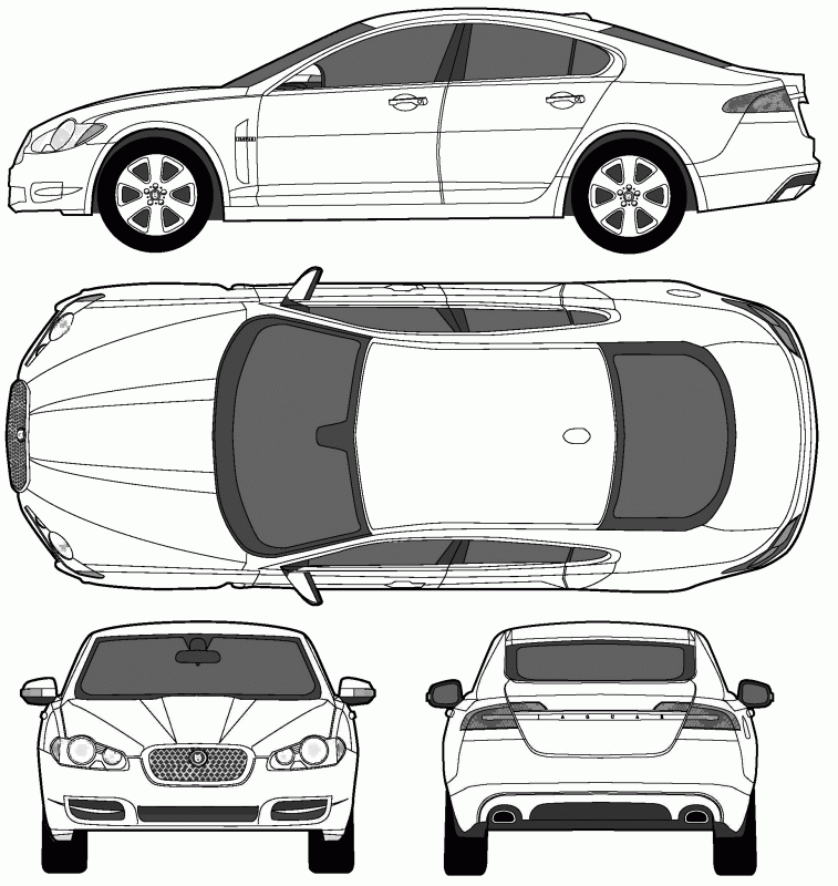 Jaguar XF чертеж