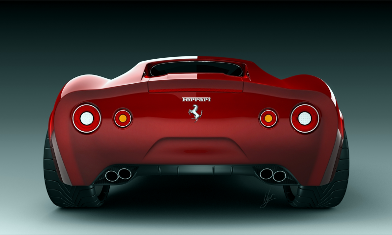 Ferrari Dino вид сзади