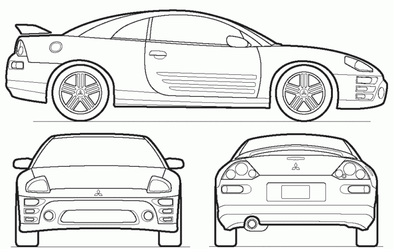 Mitsubishi Eclipse чертеж