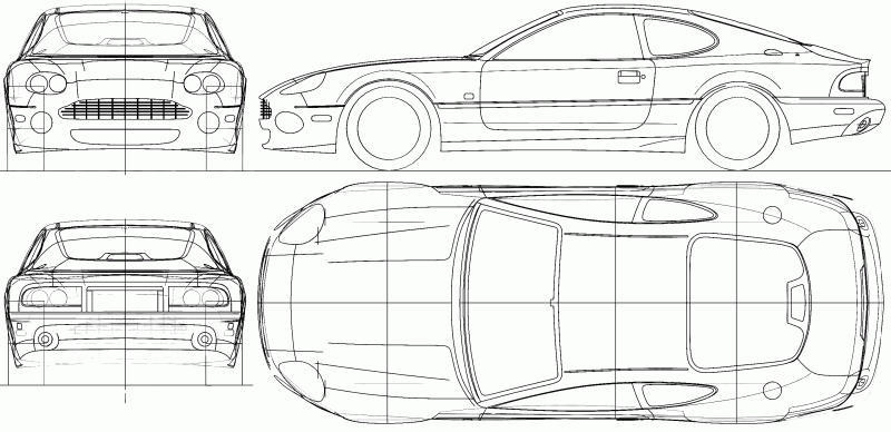 Aston Martin DB7 чертеж