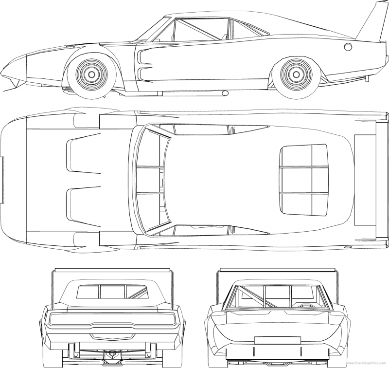 Dodge Charger Daytona чертеж