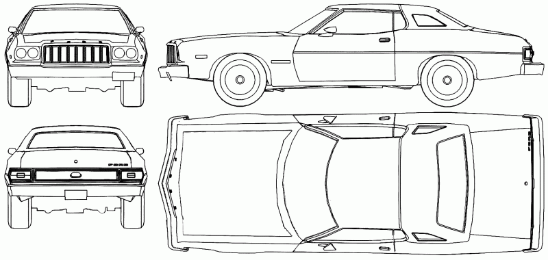 Ford Gran Torino чертеж