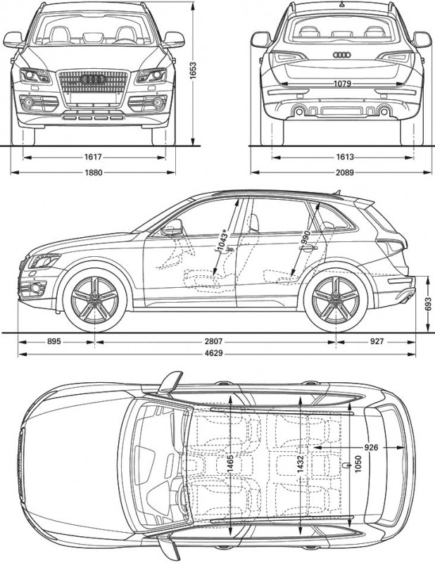 Audi SQ5 чертеж