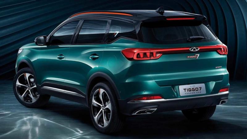 Вид сзади Chery Tiggo 7