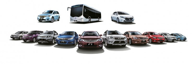 Ассортимент автомоделей компании BYD